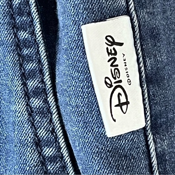 DISNEY Mickey Mouse Denim Joggers Large Patches - Picture 7 of 15